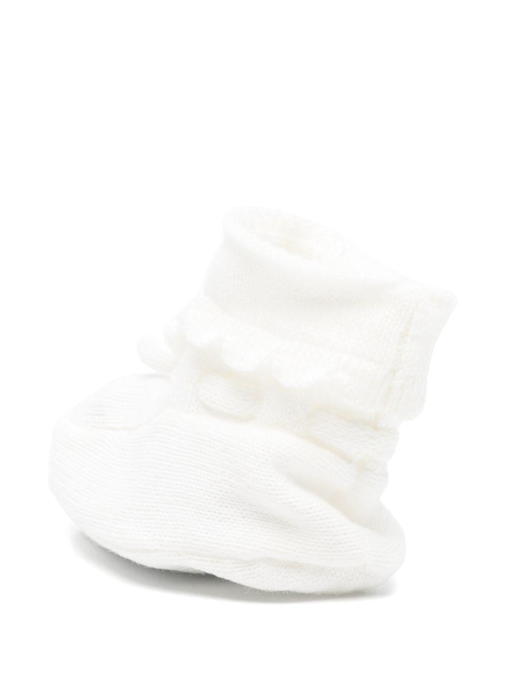 Scarpine da culla per neonata Tartine & Chocolat bianchi con fiocco - Rubino Kids