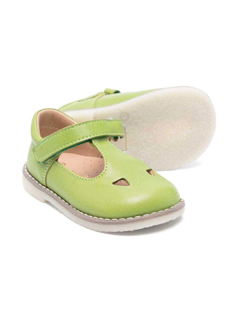 Scarpine per bambino Eli1957 verde con chiusura laterale a strappo - Rubino Kids
