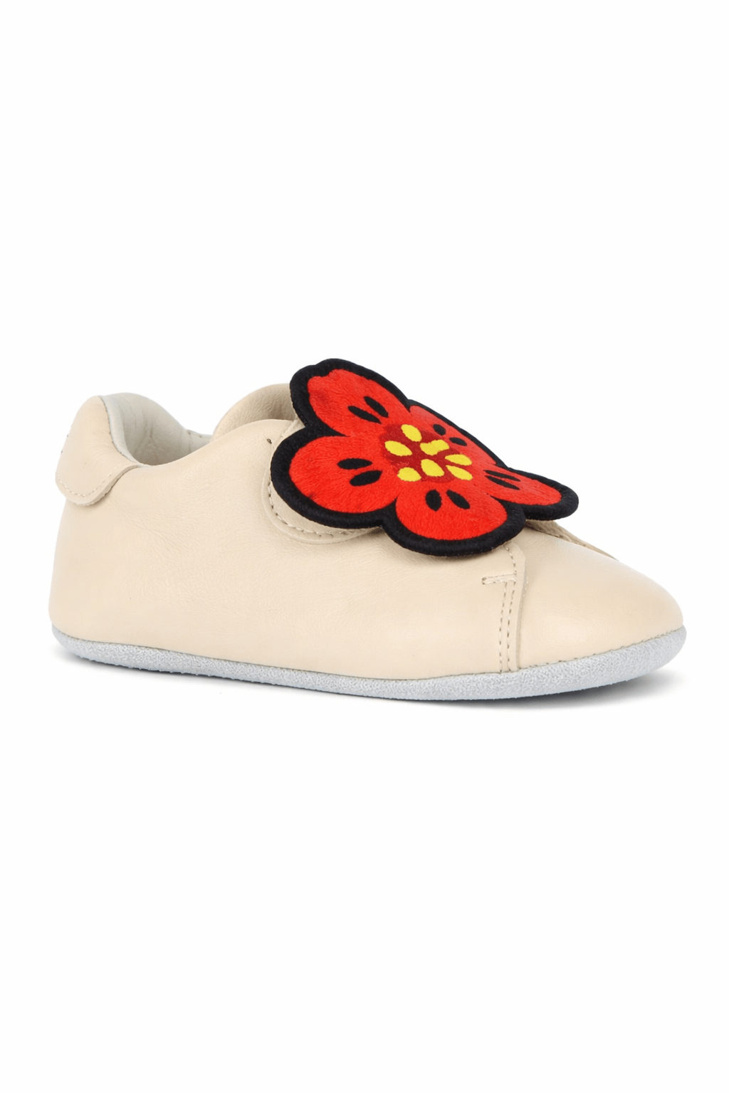 Scarpine primi passi per neonata Kenzo Kids beige con ricamo Boke Flower - Rubino Kids