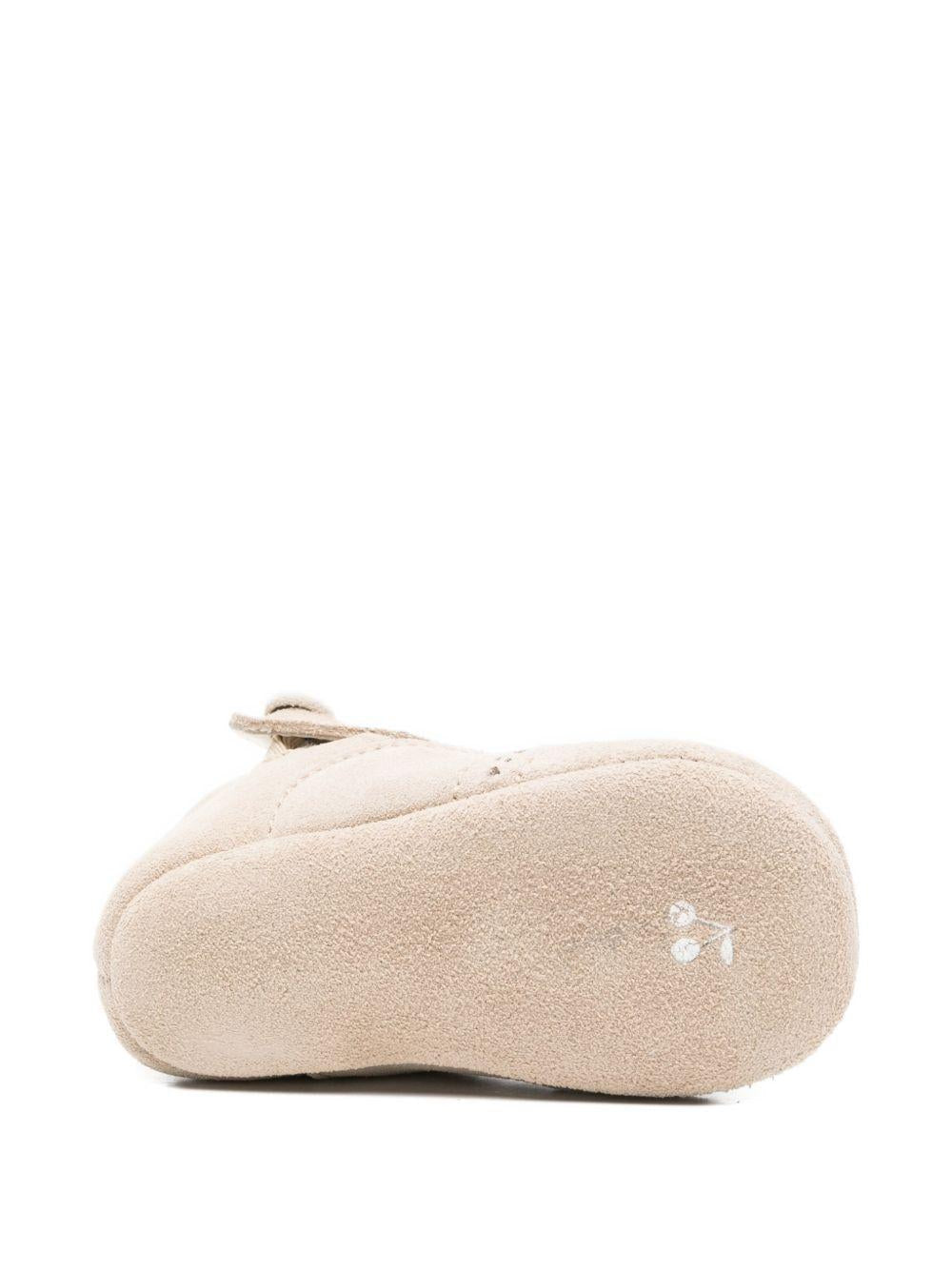 Scarpine primi passi per neonati Bonpoint beige con cinturino a T - Rubino Kids
