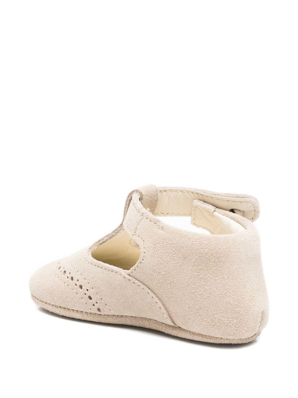 Scarpine primi passi per neonati Bonpoint beige con cinturino a T - Rubino Kids