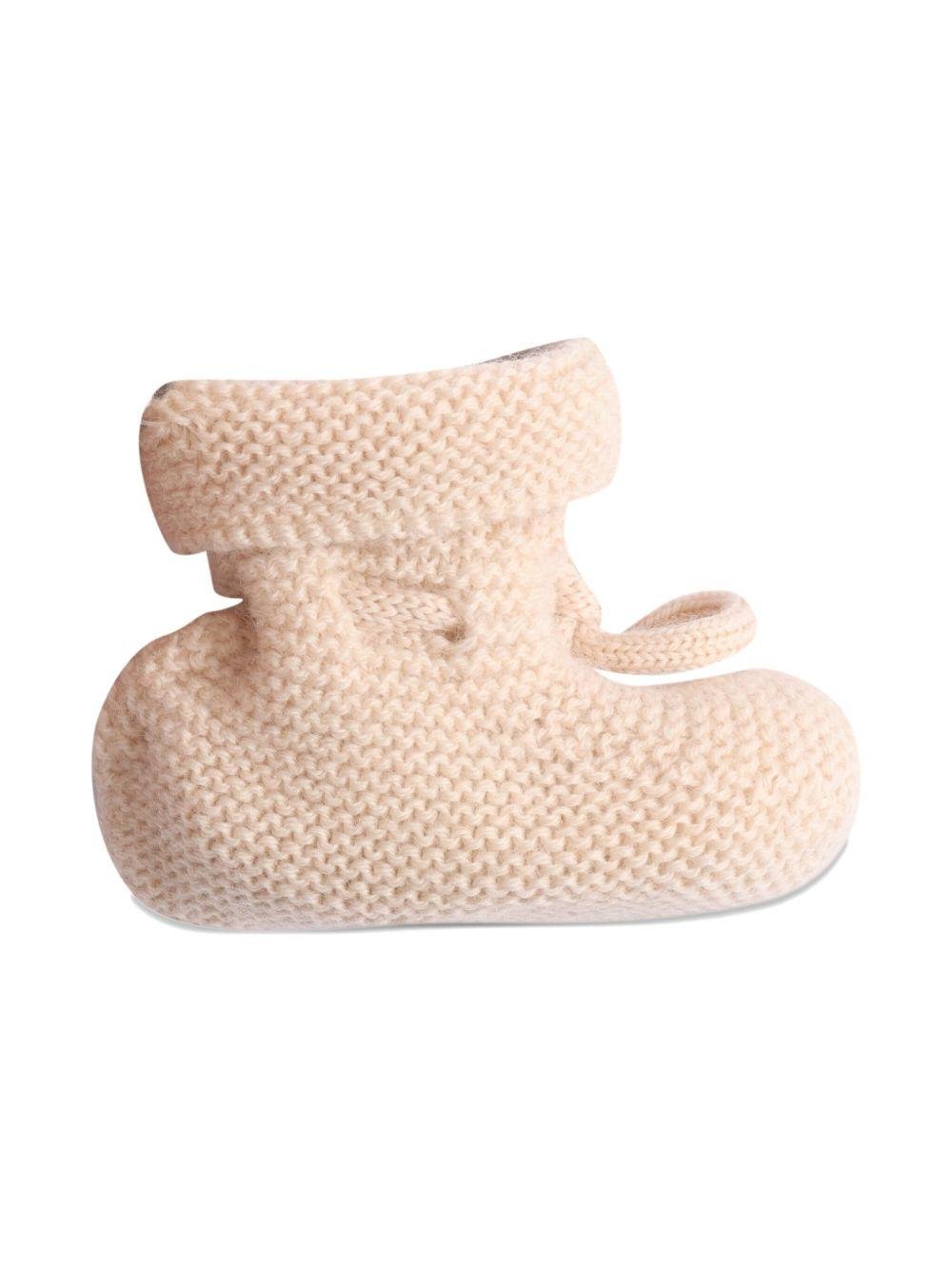 Scarpine primi passi per neonati Paz Rodriguez beige con chiusura con lacci - Rubino Kids