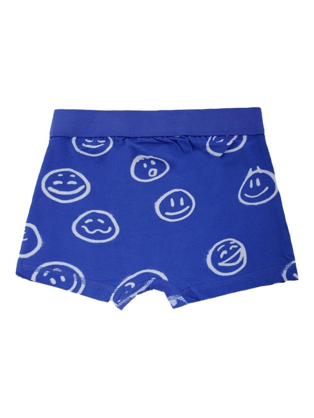 Set boxer per bambino Molo blu Justin con stampa smiley e vita elasticizzata con logo - Rubino Kids