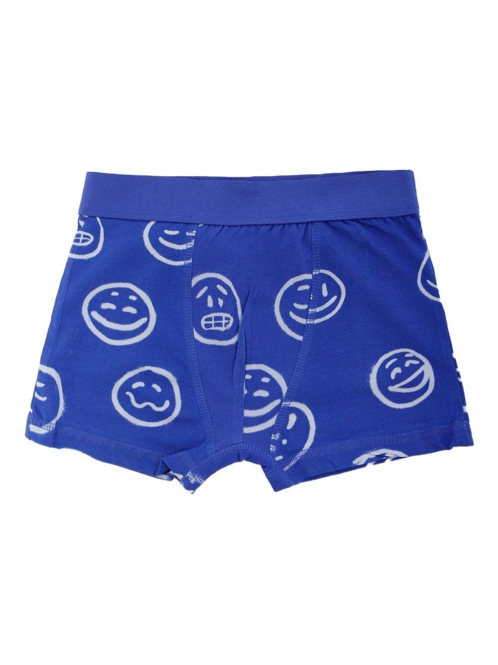 Set boxer per bambino Molo blu Justin con stampa smiley e vita elasticizzata con logo - Rubino Kids
