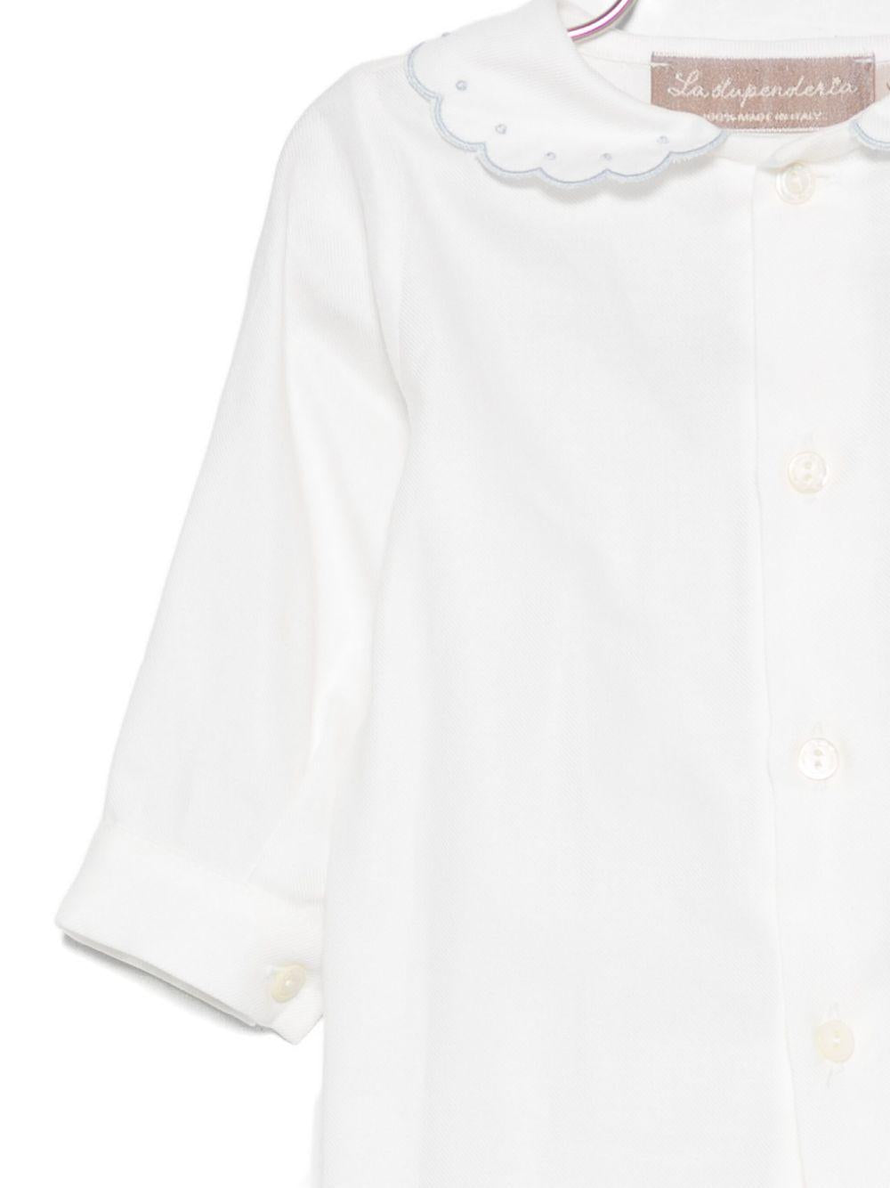 Set camicia e shorts per neonata La Stupenderia bianca con colletto smerlato - Rubino Kids