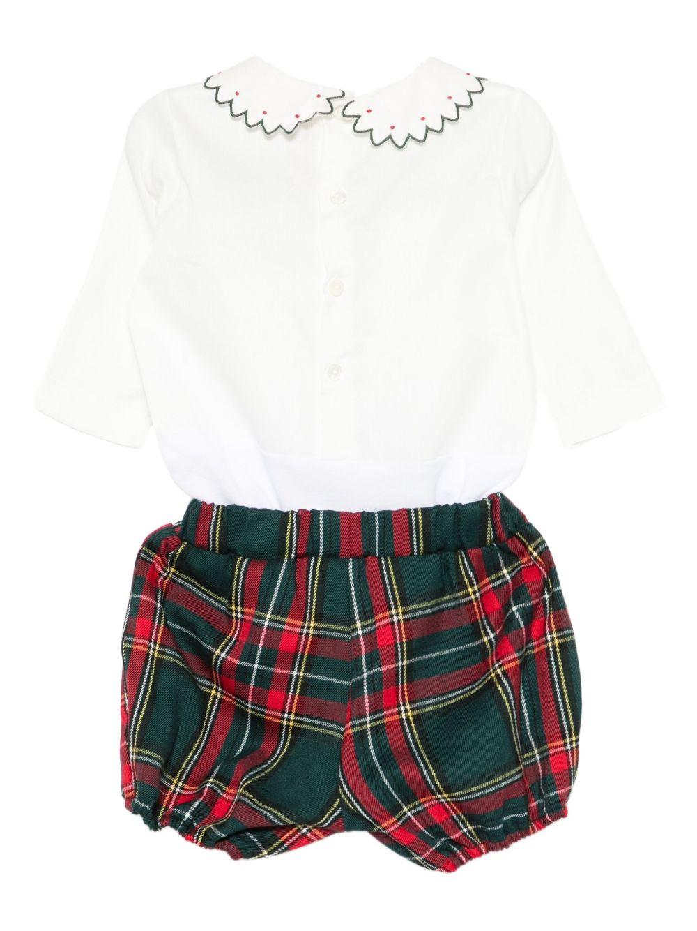 Set camicia e shorts per neonata La Stupenderia multicolore con motivo tartan - Rubino Kids