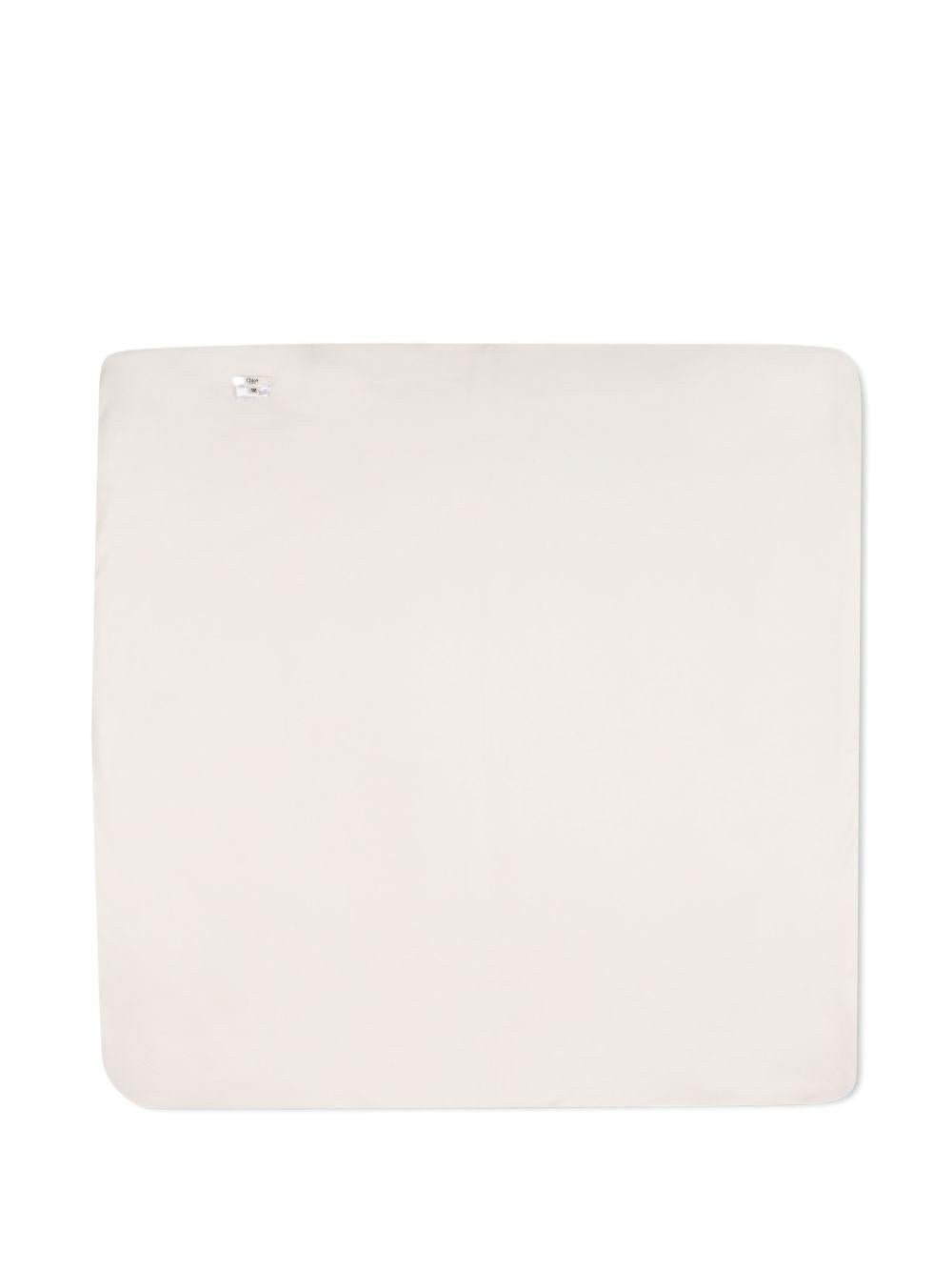 Set copertina e tutina per neonata Chloé Kids bianco con finiture in pizzo - Rubino Kids