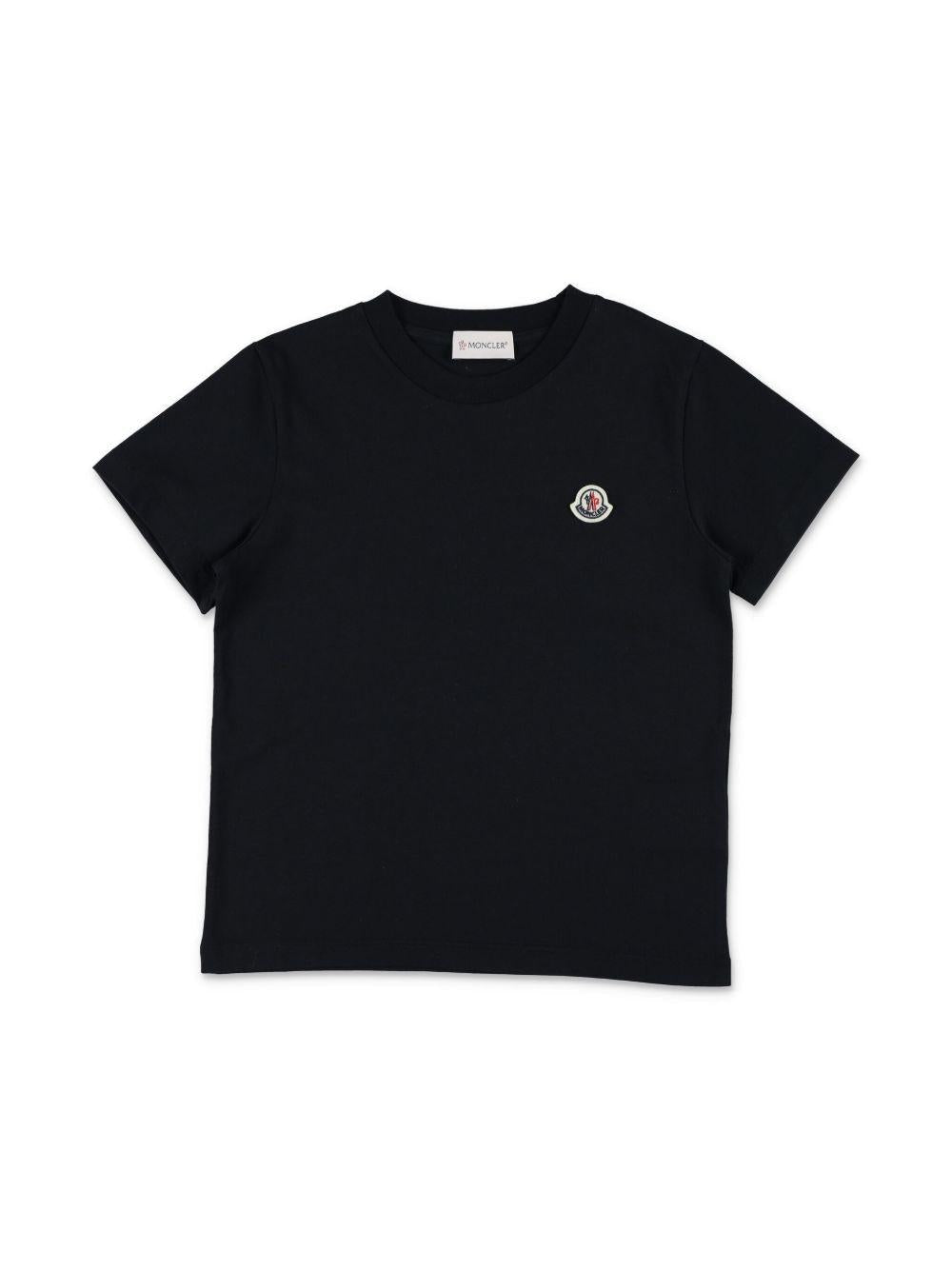 Set di 3 t-shirt per bambina Moncler Enfant multicolore con applicazione logo - Rubino Kids