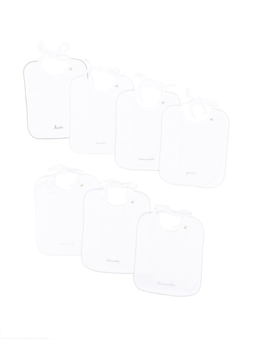 Set di bavaglini per neonati Bonpoint bianchi con motivo con ricamo - Rubino Kids