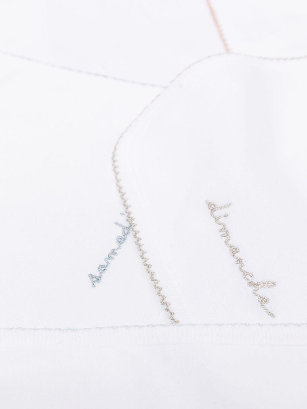 Set di bavaglini per neonati Bonpoint bianchi con motivo con ricamo - Rubino Kids