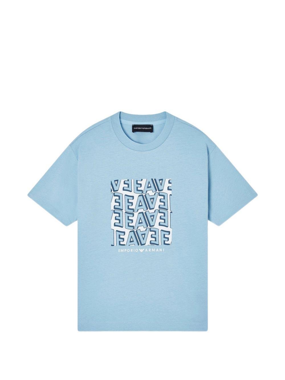 Set di due t-shirt per bambino Emporio Armani Kids multicolore con stampa logo sul davanti - Rubino Kids