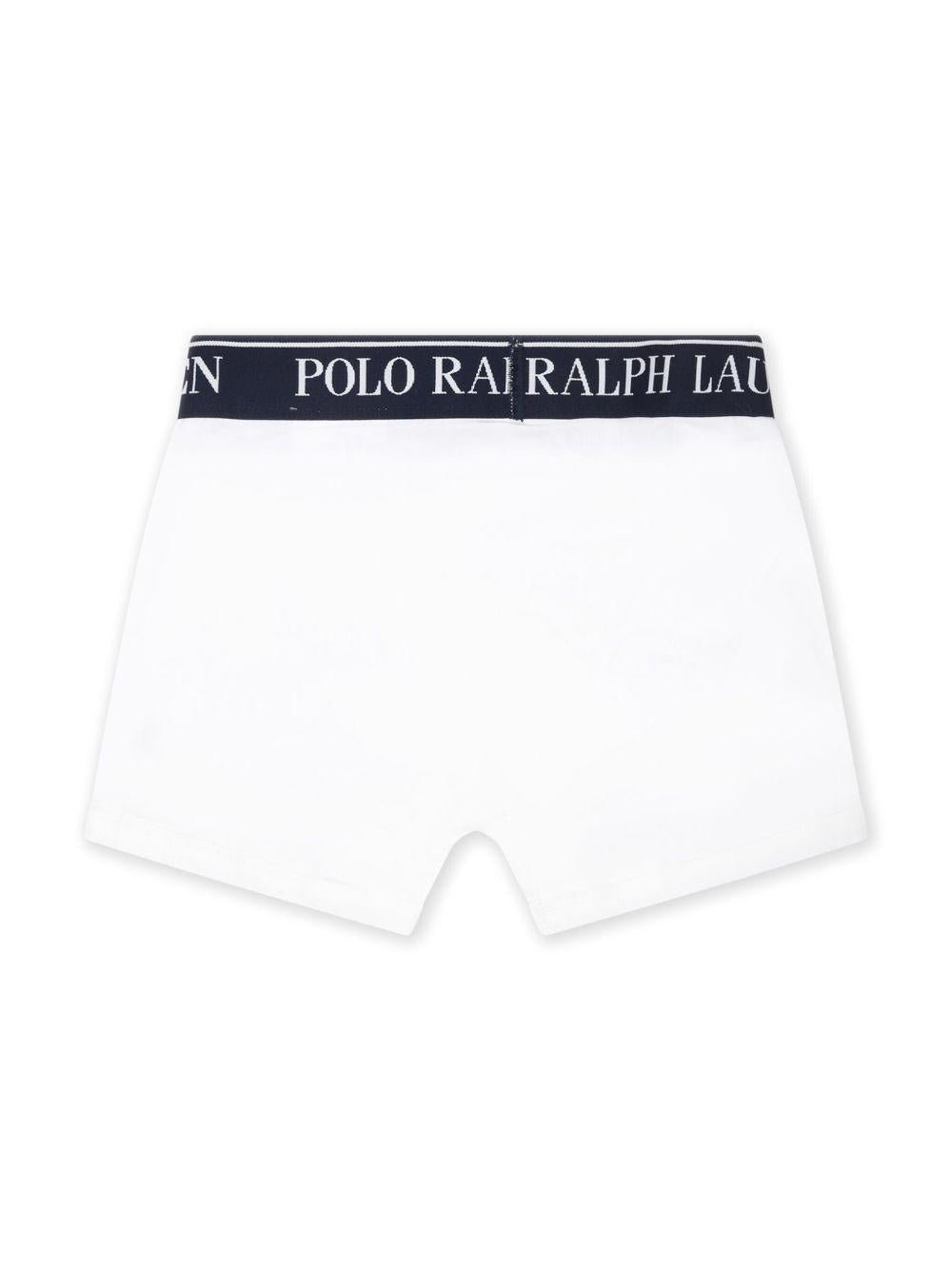 Set di tre boxer per bambino Polo Ralph Lauren Kids bianco con motivo Polo Pony - Rubino Kids
