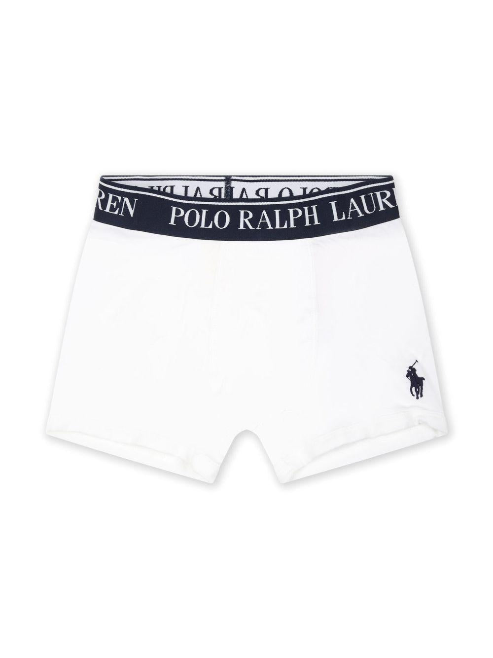 Set di tre boxer per bambino Polo Ralph Lauren Kids bianco con motivo Polo Pony - Rubino Kids
