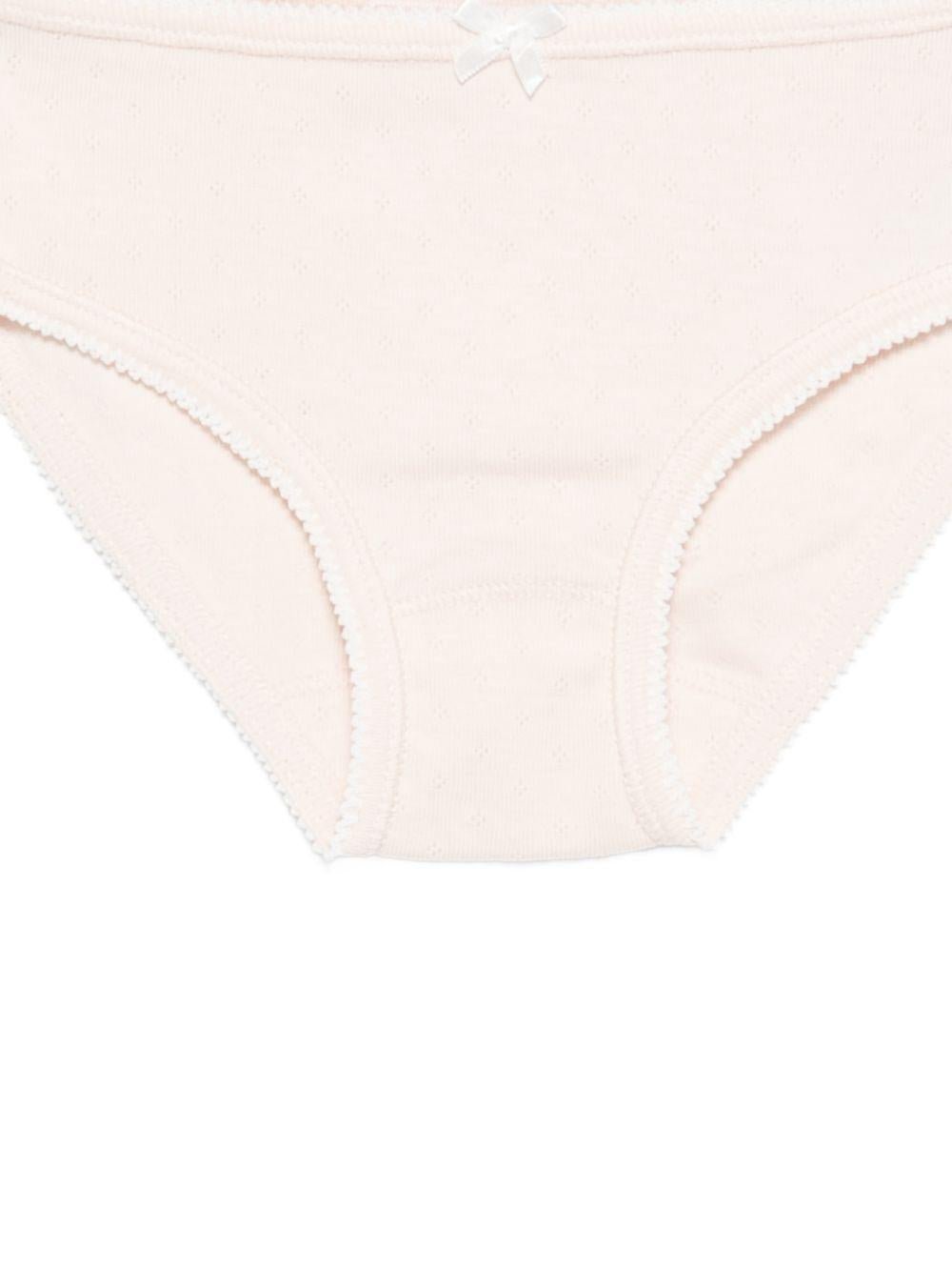 Set di tre slip per bambina Bonpoint multicolor con dettaglio fiocco - Rubino Kids