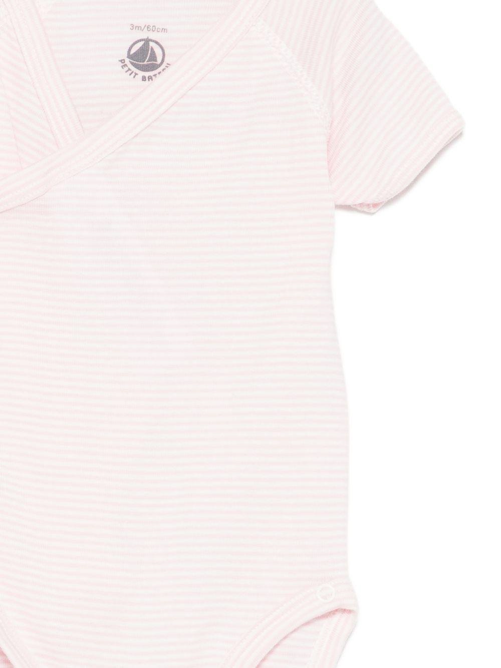 Set di tre tutine per neonata Petit Bateau multicolore con scollo a V - Rubino Kids