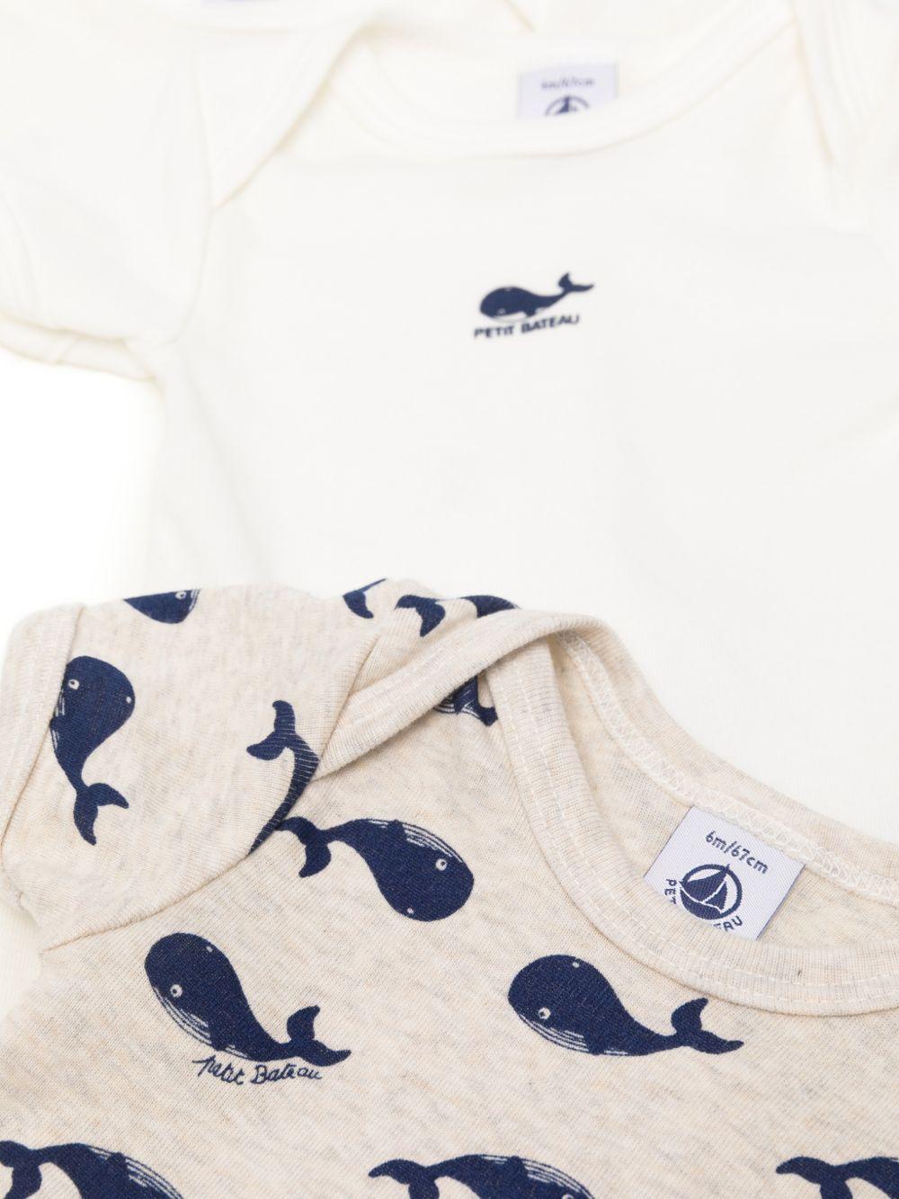 Set di tre tutine per neonati Petit Bateau multicolor con fantasie diverse - Rubino Kids