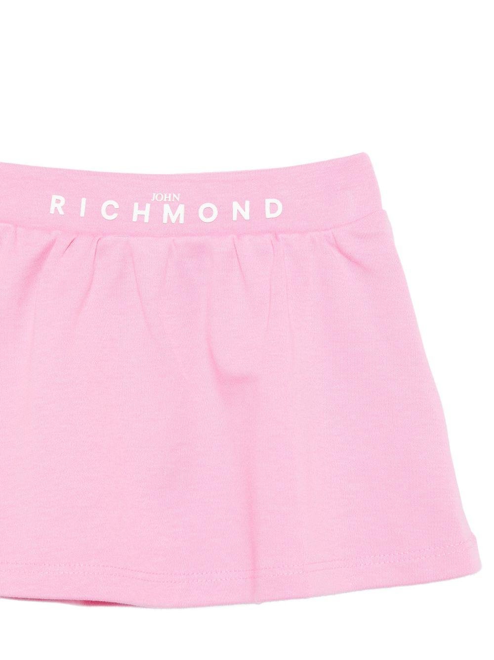 Set due pezzi John Richmond Junior rosa con dettaglio logo - Rubino Kids