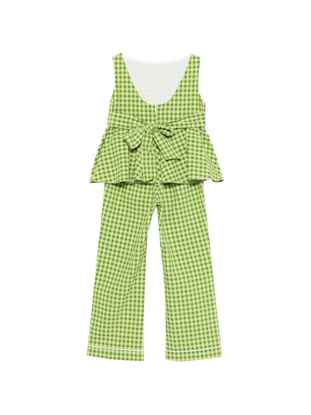 Set due pezzi per bambina La Stupencderia multicolore con motivo a quadretti - Rubino Kids