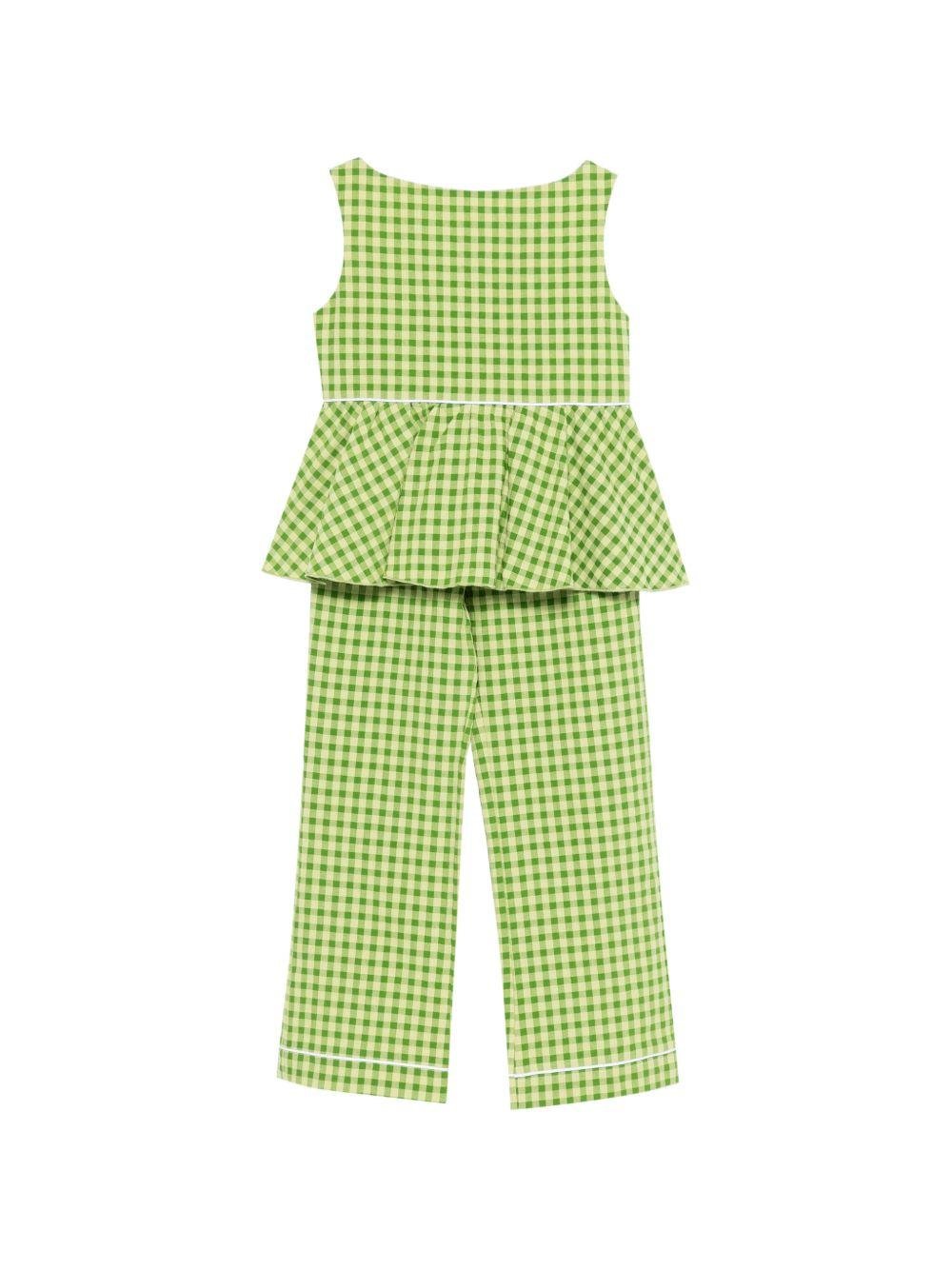 Set due pezzi per bambina La Stupencderia multicolore con motivo a quadretti - Rubino Kids