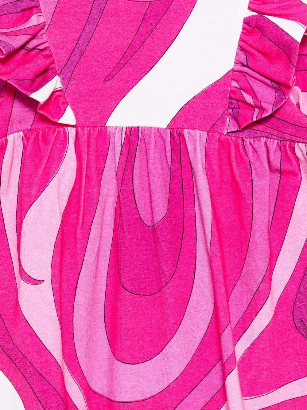 Set due pezzi per neonata Emilio Pucci Junior multicolor con ruches - Rubino Kids