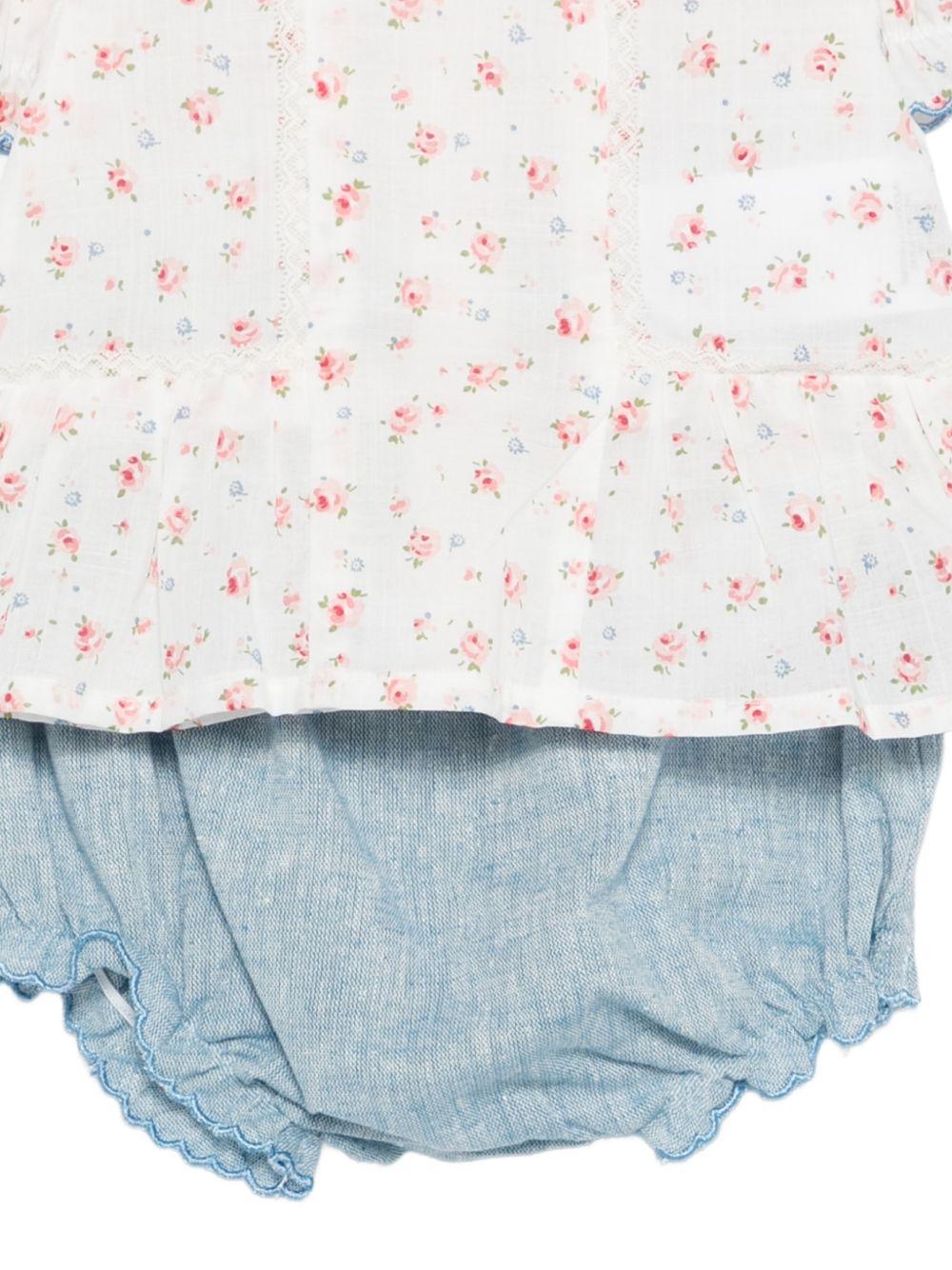 Set due pezzi per neonata Tartine & Chocolat multicolore con stampa a fiori - Rubino Kids