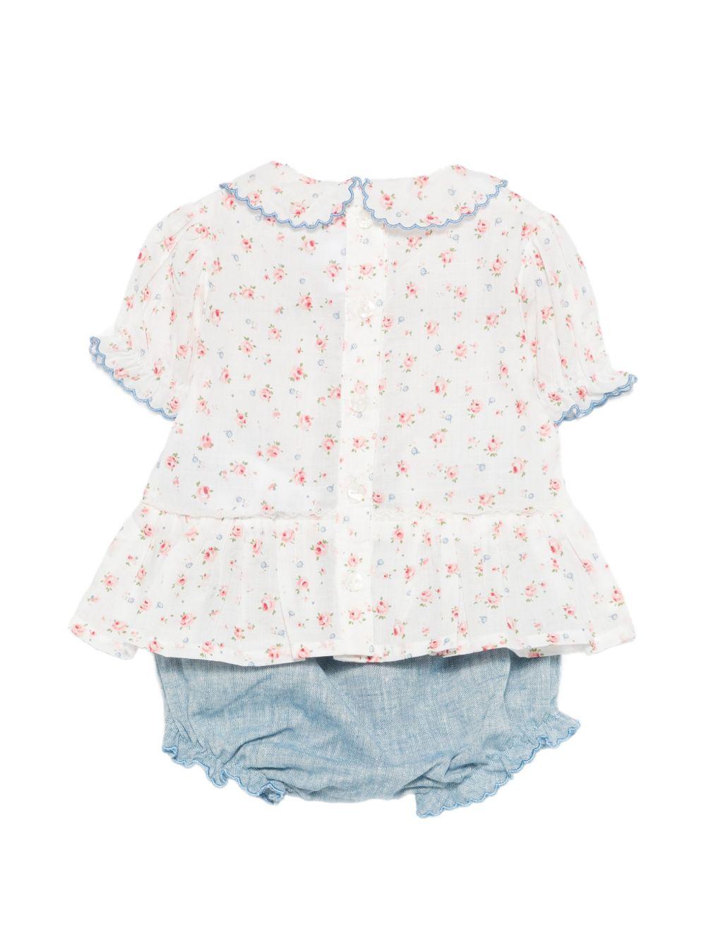 Set due pezzi per neonata Tartine & Chocolat multicolore con stampa a fiori - Rubino Kids