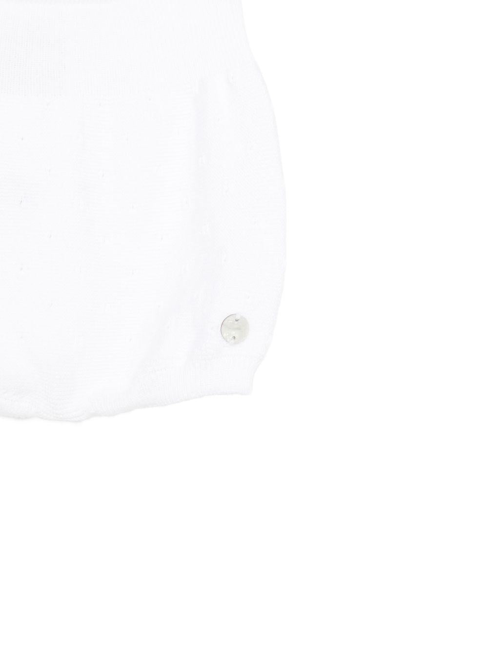 Set due pezzi per neonati Paz Rodriguez bianchi con dettaglio bottone - Rubino Kids