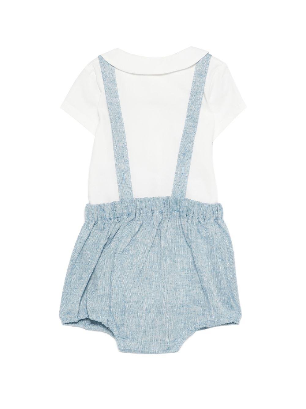 Set due pezzi salopette Tartine & Chocolat multicolore con bretelle - Rubino Kids