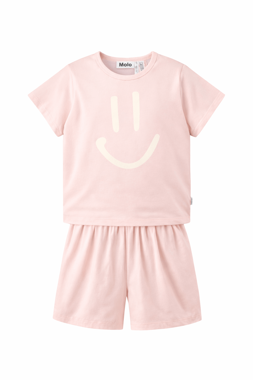 Set pigiama Luvis per bambina Molo rosa con stampa smile - Rubino Kids