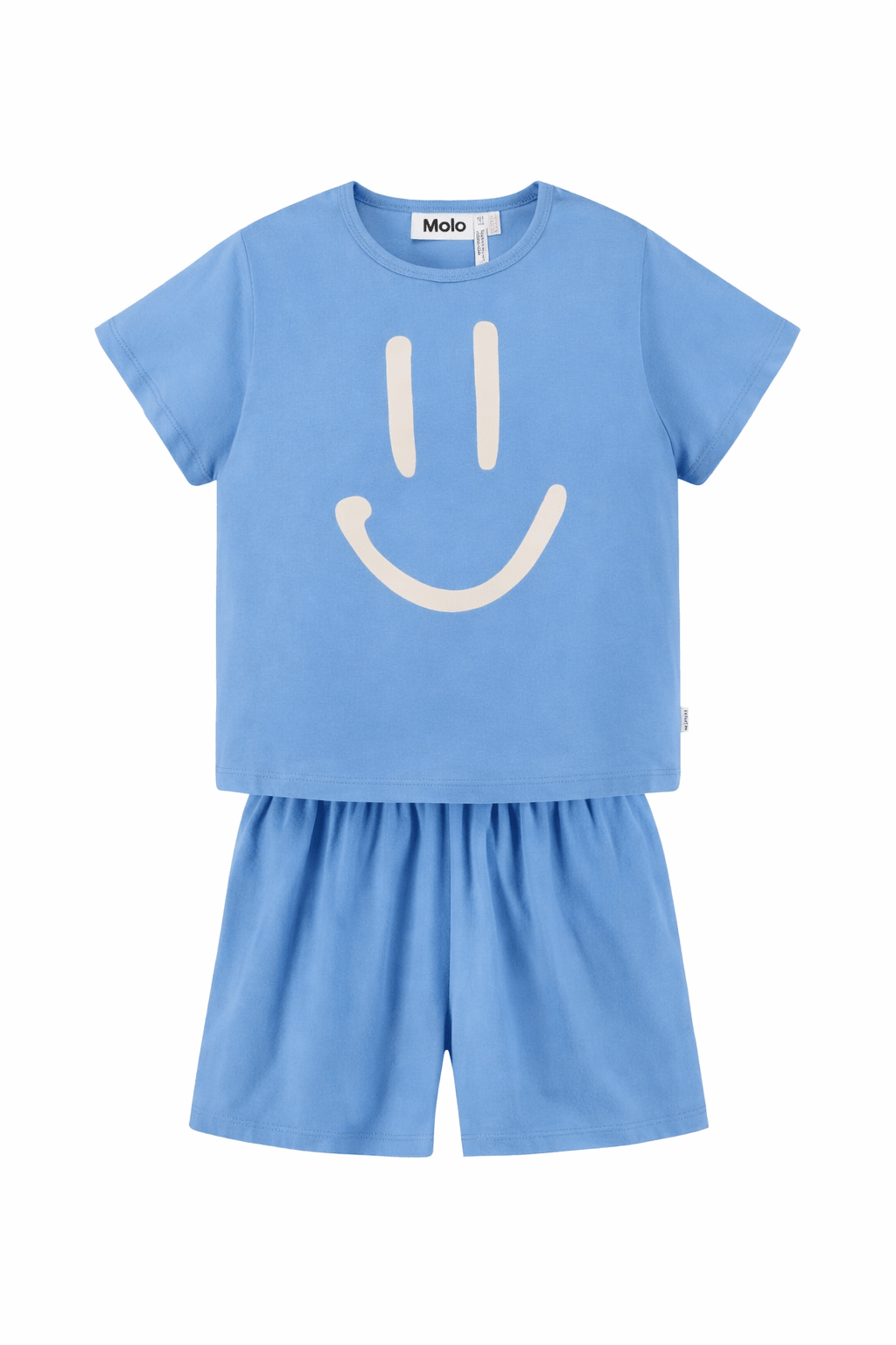 Set pigiama Luvis per bambino Molo azzurra con stampa smile - Rubino Kids