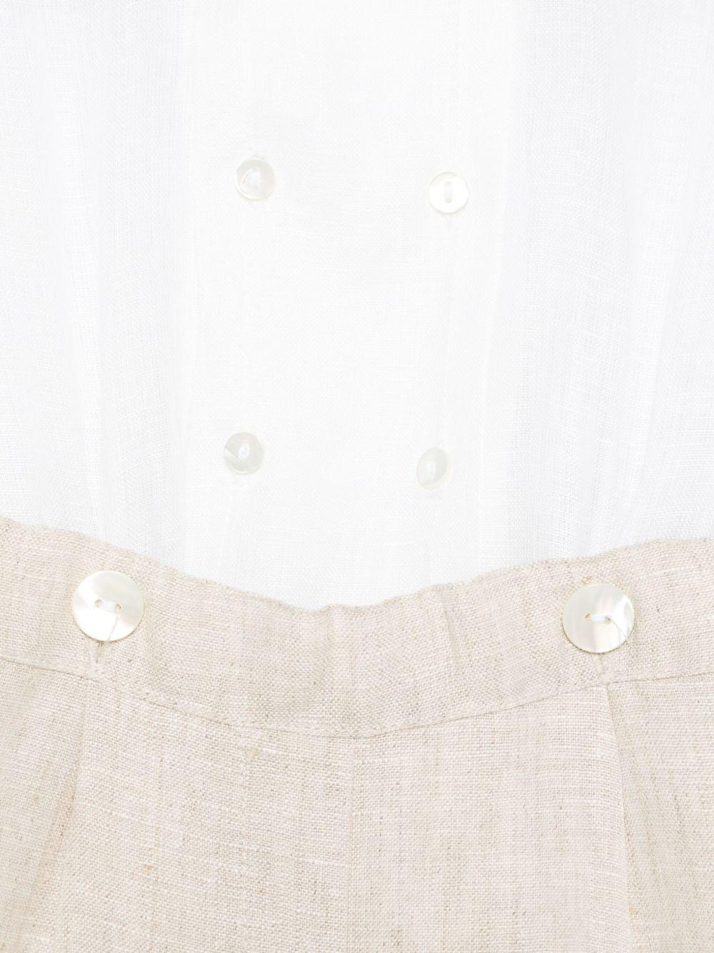 Set t-shirt e shorts per neonato Mariella Ferrari multicolor con colletto alla Peter Pan - Rubino Kids