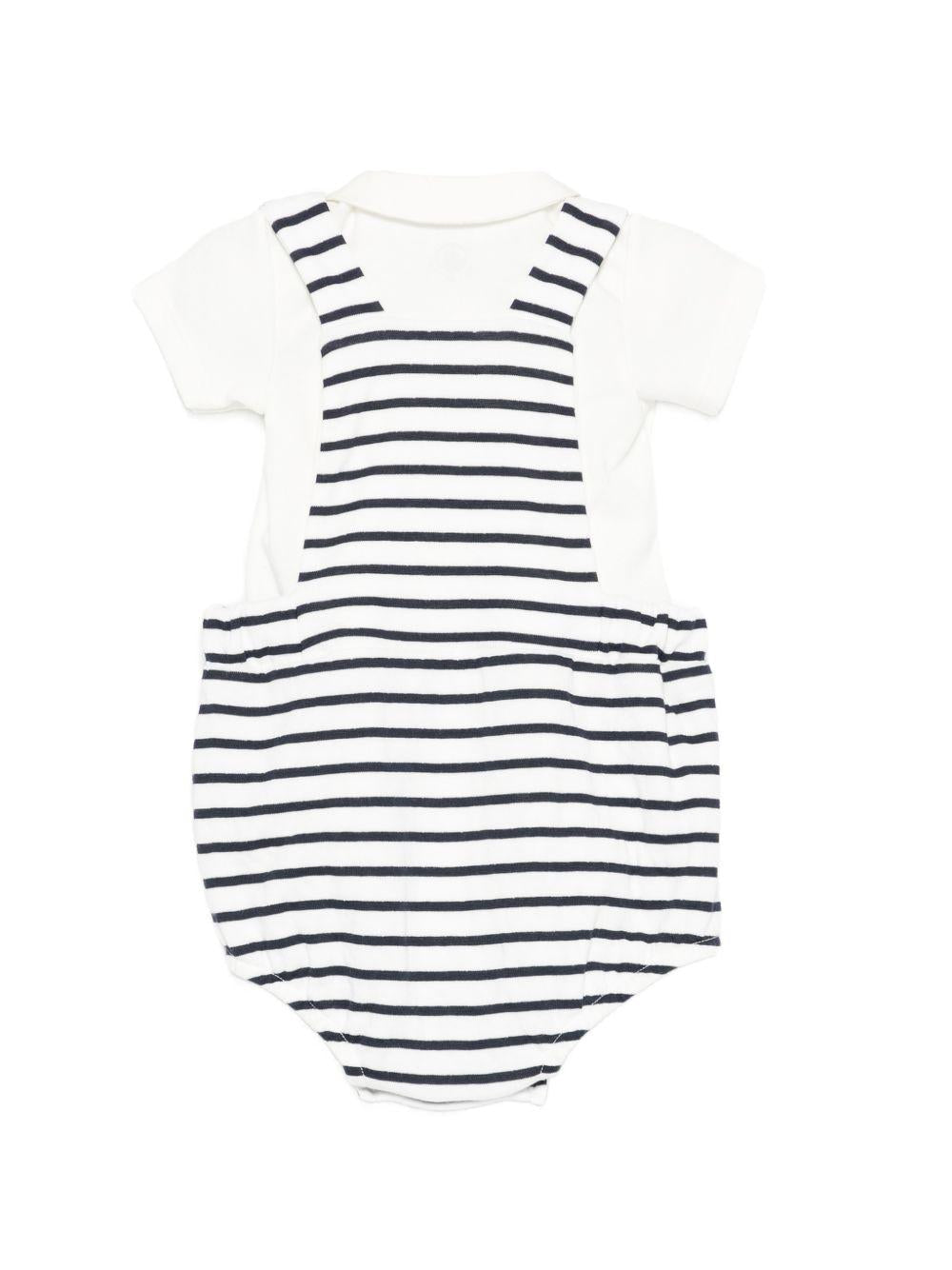 Set t-shirt e tutina per neonato Petit Bateau multicolore con design a righe - Rubino Kids
