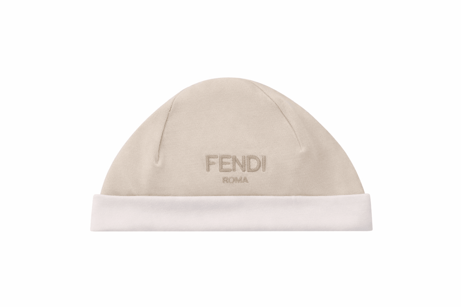 Set tre pezzi per neonata Fendi Kids beige con logo Fendi - Rubino Kids