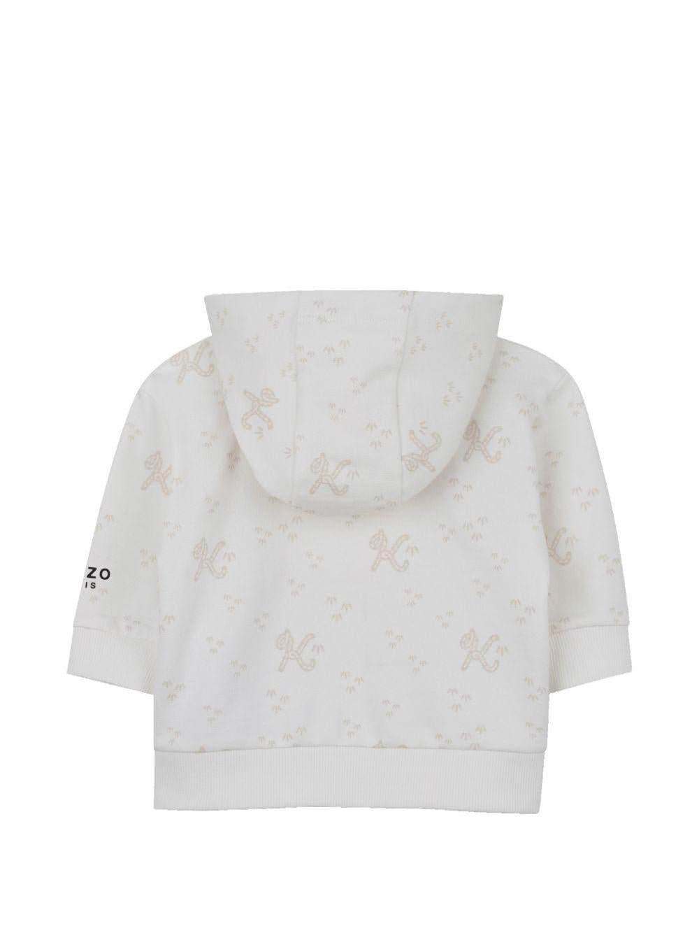 Set tre pezzi tuta sportiva per neonato Kenzo Kids bianco con stampa tigre - Rubino Kids