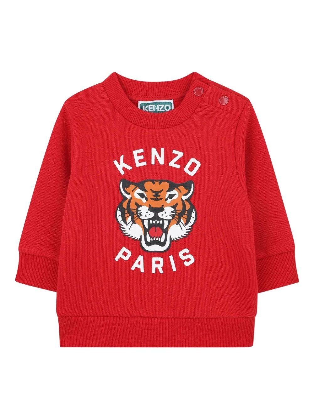 Set tuta sportiva per neonato Kenzo Kids rosso con logo - Rubino Kids