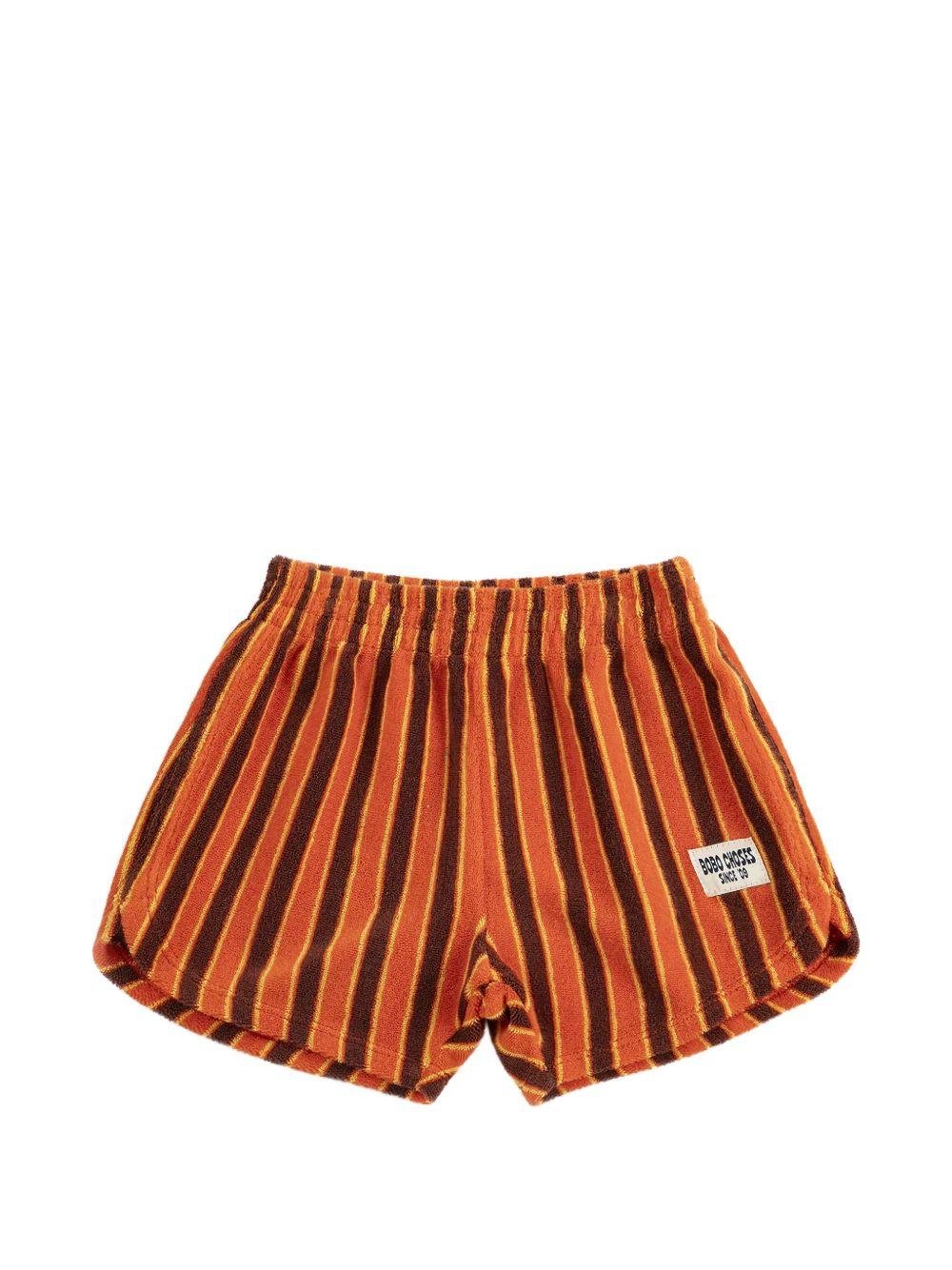 Shorts a righe per bambino Bobo Choses arancione - Rubino Kids