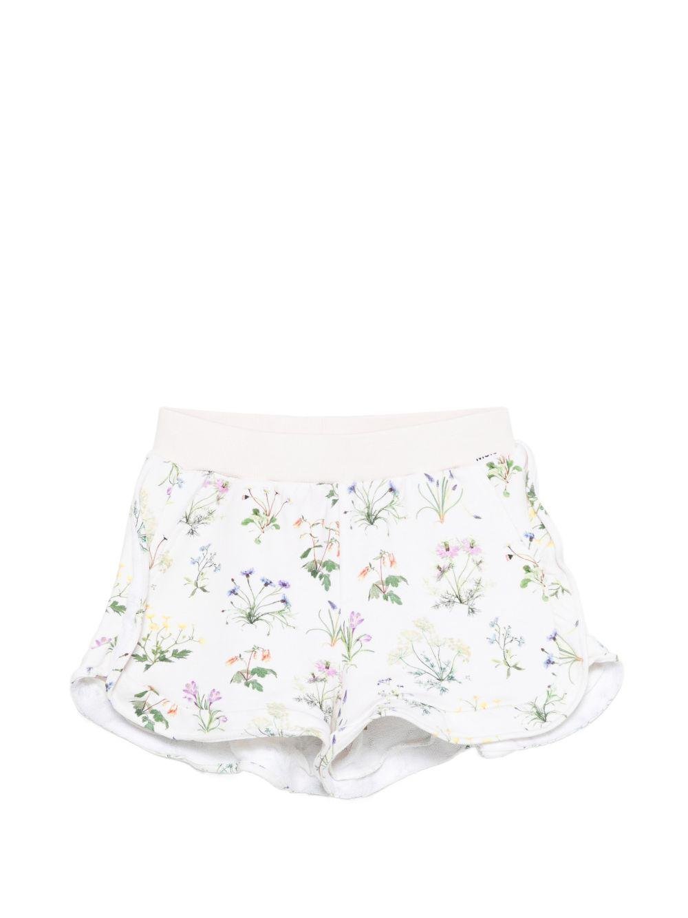 Shorts Acacia per bambina Molo bianchi con stampa fiori - Rubino Kids
