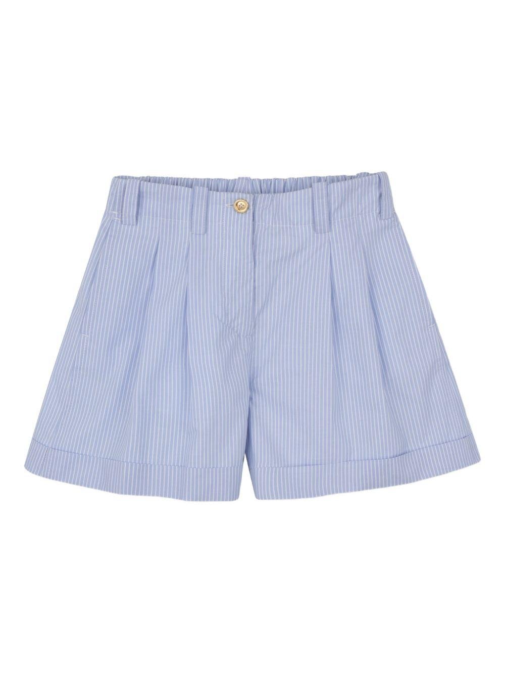 Shorts e camicia per bambina Givenchy Kids azzurro con motivo a righe - Rubino Kids