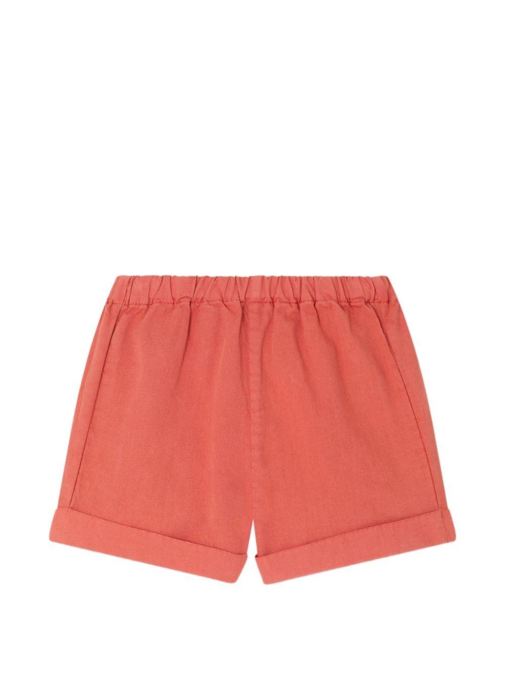 Shorts Ecady per neonato Bonpoint arancione con vita elasticizzata - Rubino Kids
