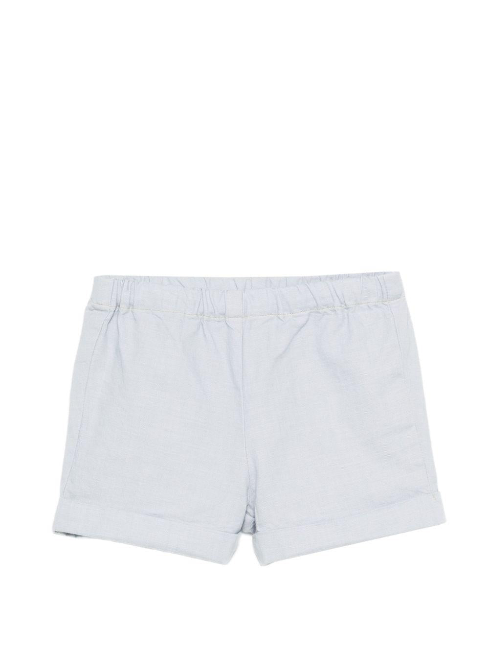 Shorts Ecady per neonato Bonpoint azzurro con toppa con logo - Rubino Kids