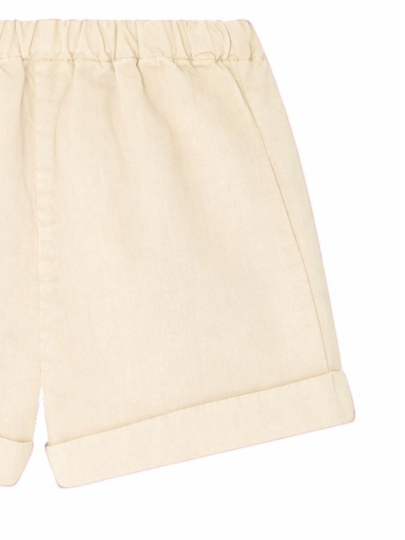 Shorts Ecady per neonato Bonpoint beige con vita elasticizzata - Rubino Kids