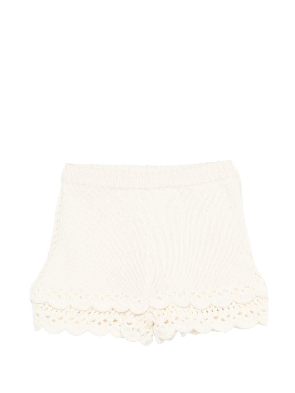 Shorts Mekylana per neonata Louise Misha bianco con bordo a smerlo - Rubino Kids