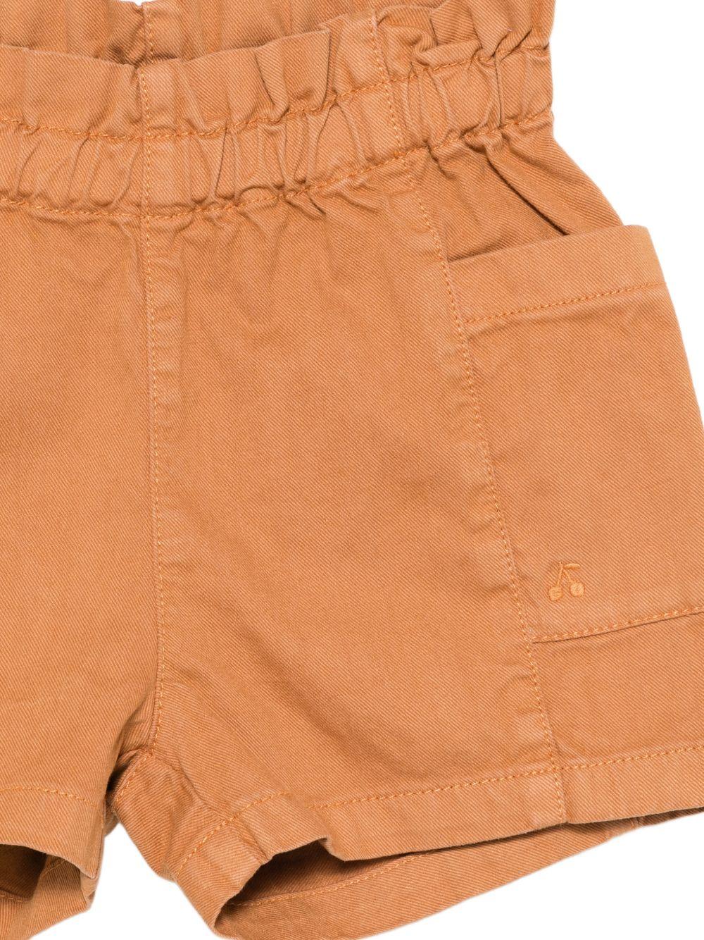 Shorts Nougat per neonato Bonpoint marroni con vita elasticizzata - Rubino Kids