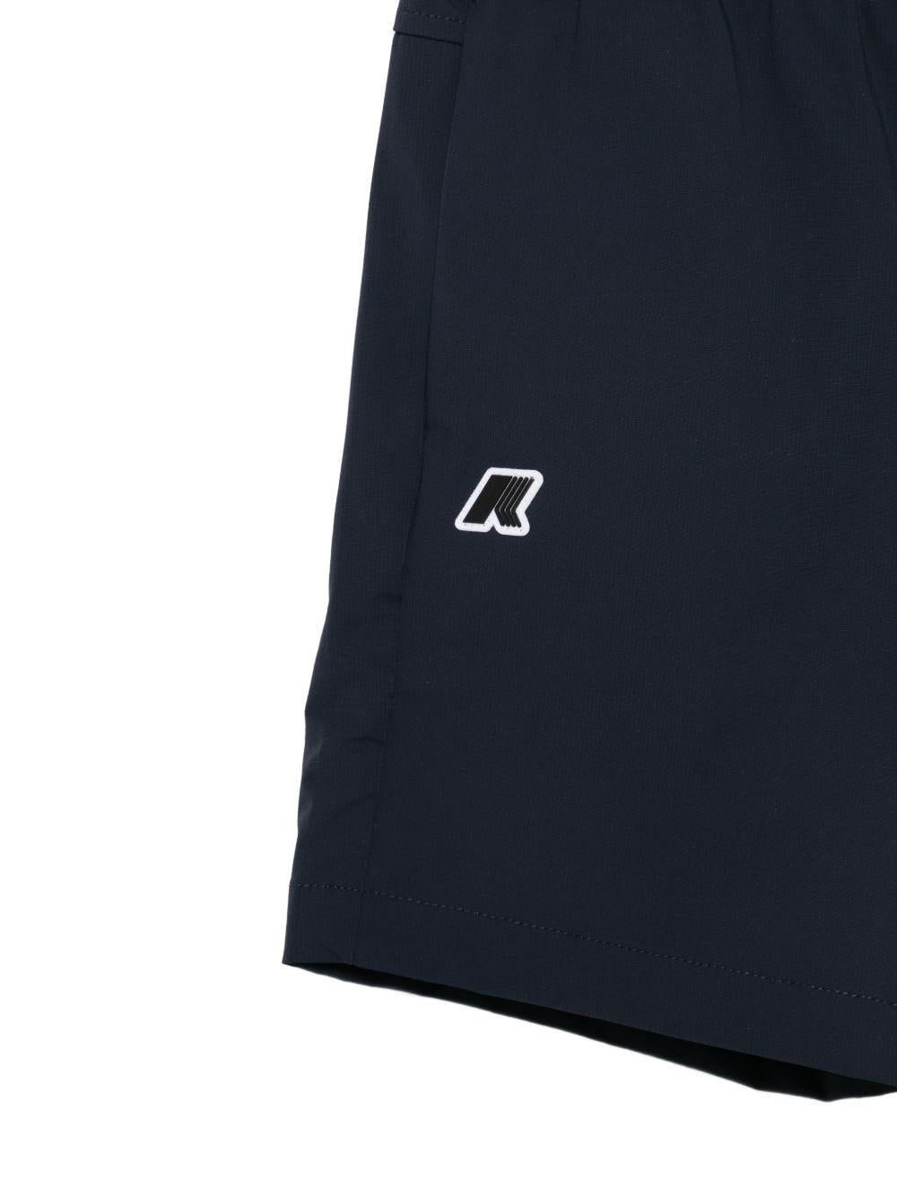 Shorts P. Nesilier per bambino K - WAY Kids blu con logo sul davanti - Rubino Kids