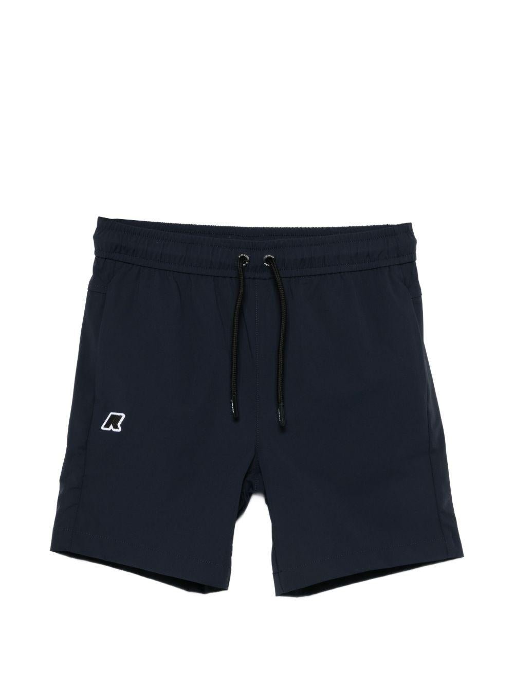 Shorts P. Nesilier per bambino K - WAY Kids blu con logo sul davanti - Rubino Kids