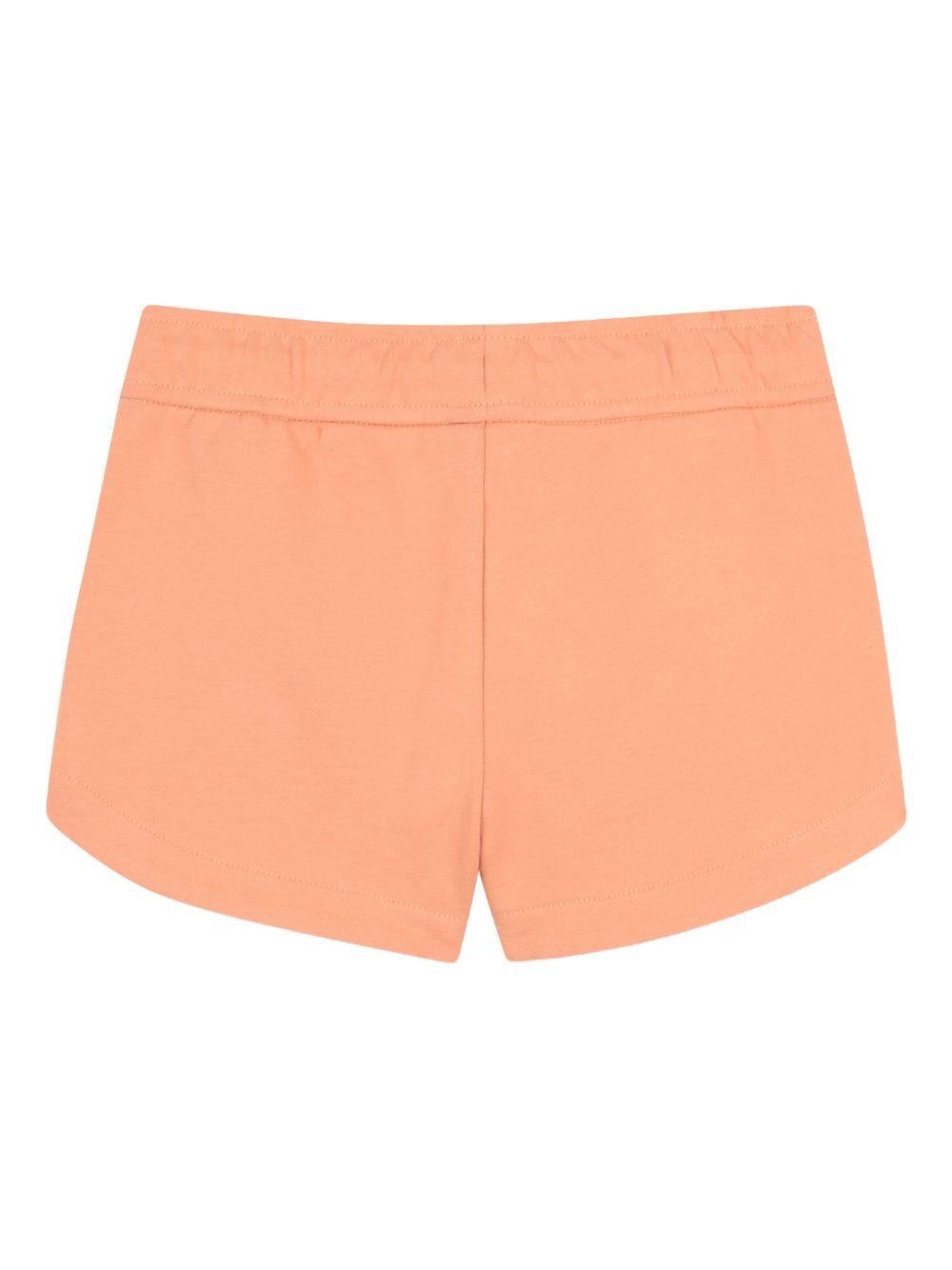 Shorts per bambina Chloé Kids arancione con coulisse - Rubino Kids
