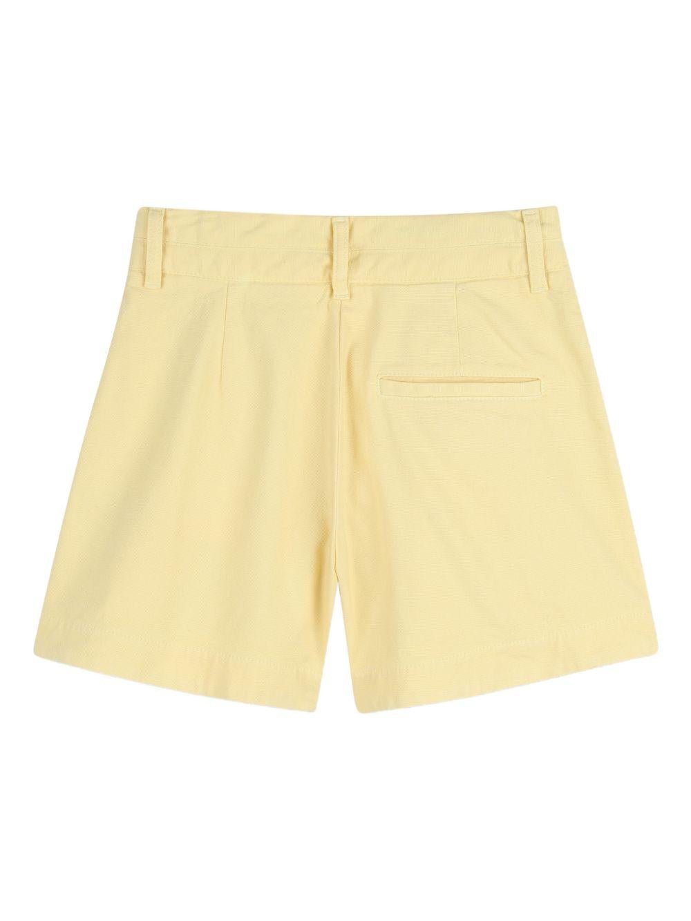 Shorts per bambina Chloé Kids giallo con dettaglio ciondolo - Rubino Kids