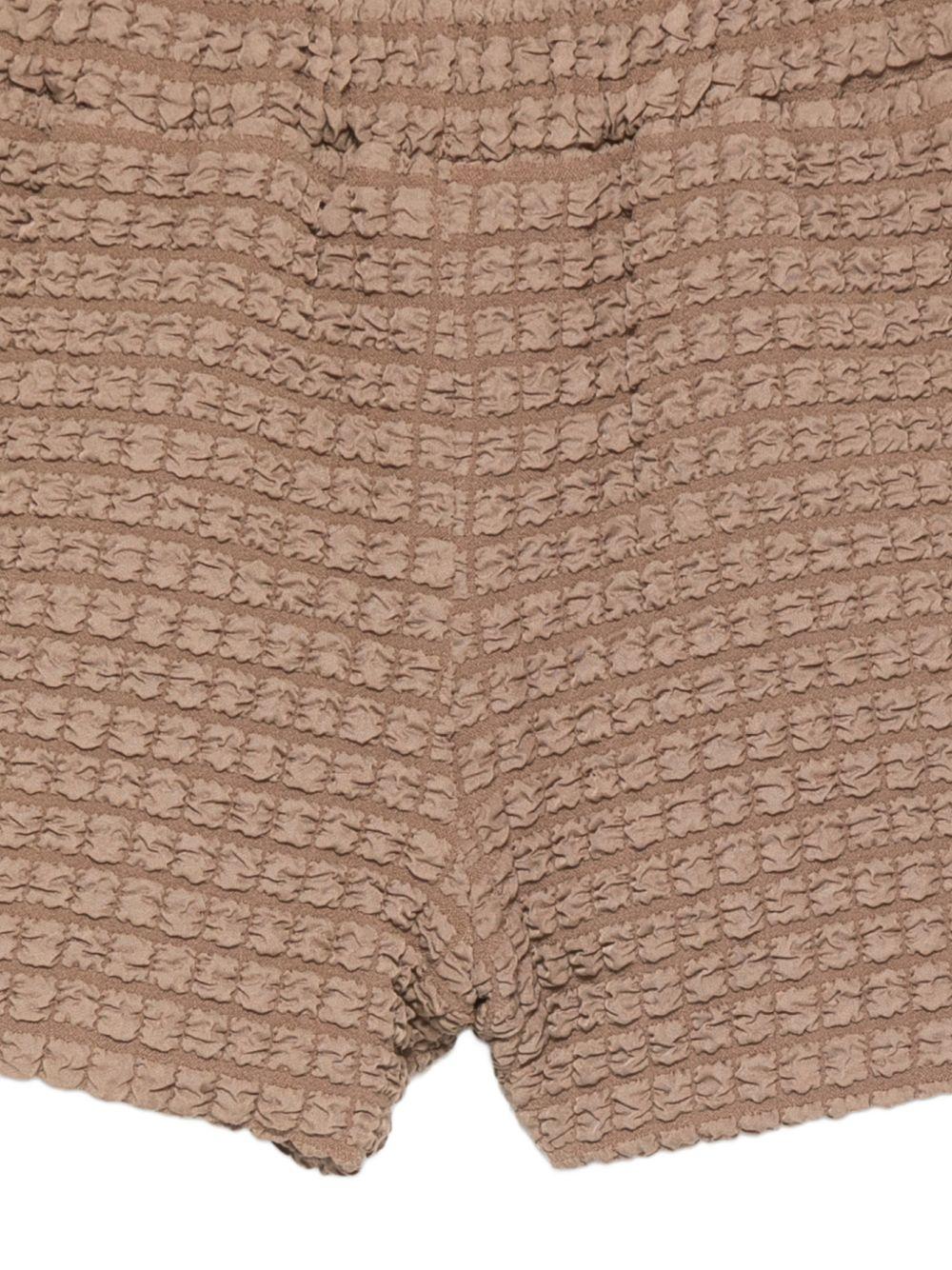 Shorts per bambina Douuod Kids marroni con finitura in rilievo - Rubino Kids