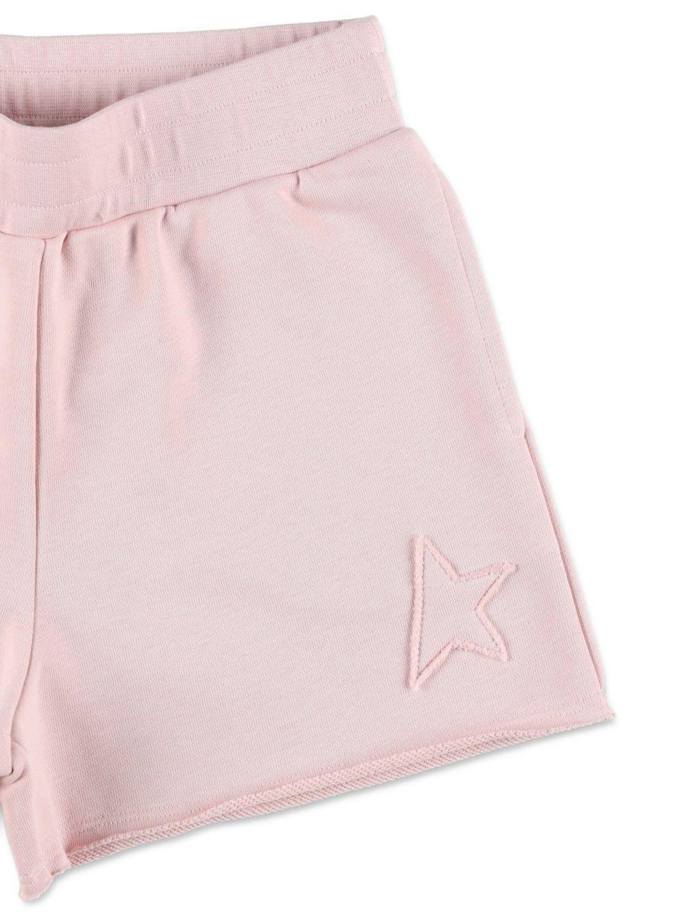 Shorts per bambina Golden Goose Kids rosa con dettaglio stella - Rubino Kids