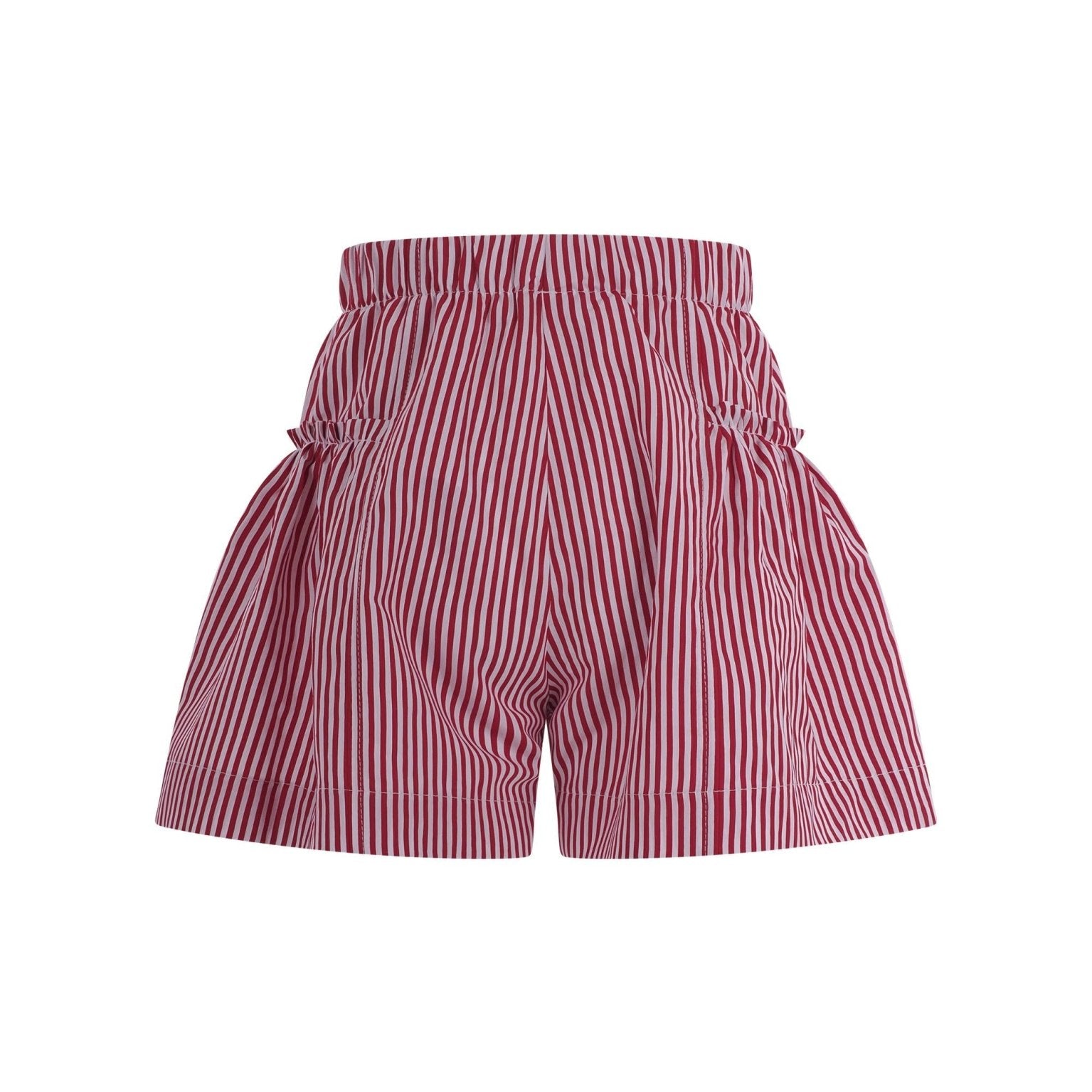 Shorts per bambina Monnalisa rosso con motivo a righe - Rubino Kids